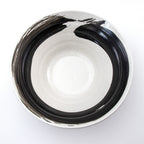 Mino-yaki Ceramic Noodle Bowl - Brushed, White