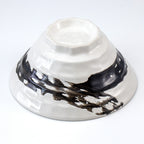 Mino-yaki Ceramic Noodle Bowl - Brushed, White