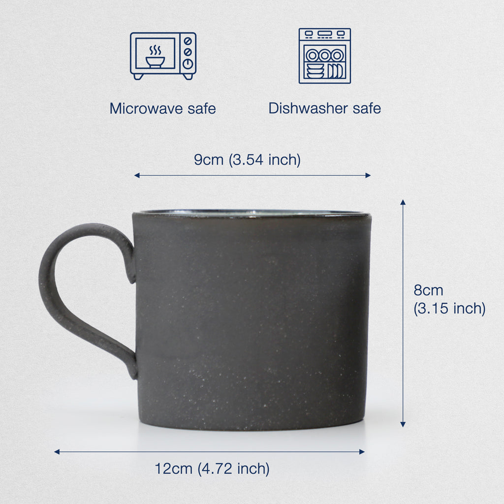 Mino-yaki Peridot green ceramic mug, view 3