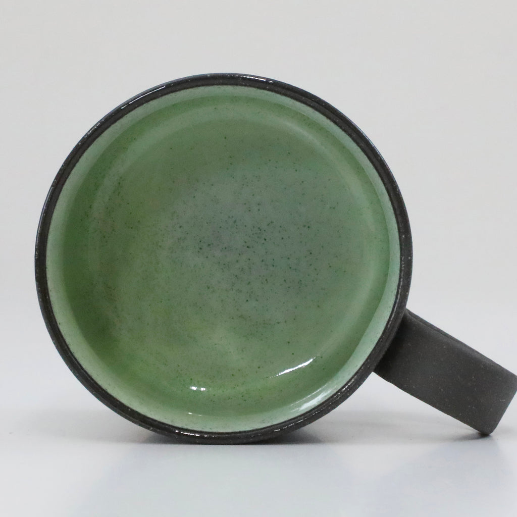 Mino-yaki Peridot green ceramic mug, view 6