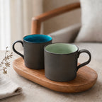 Mino-yaki Peridot green ceramic mug, view 8