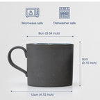 Mino-yaki blue ceramic mug, view 3