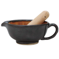 Japanese Suribachi Mortar & Pestle Set - Black