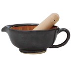 Japanese Suribachi Mortar & Pestle Set - Black