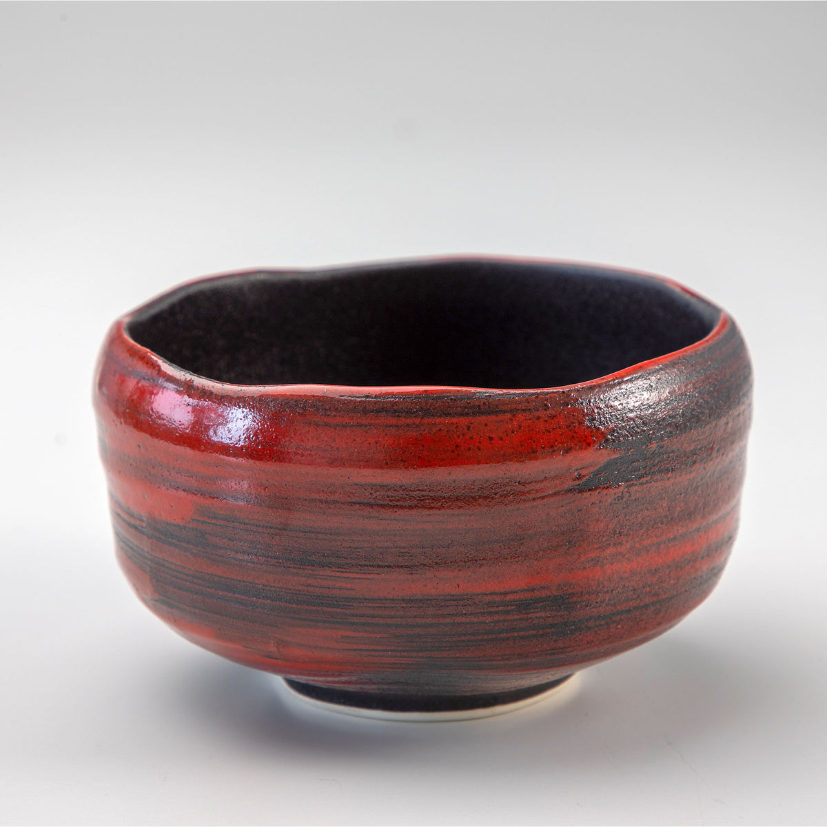 Akatsuki brush Mino-yaki matcha bowl, view 5
