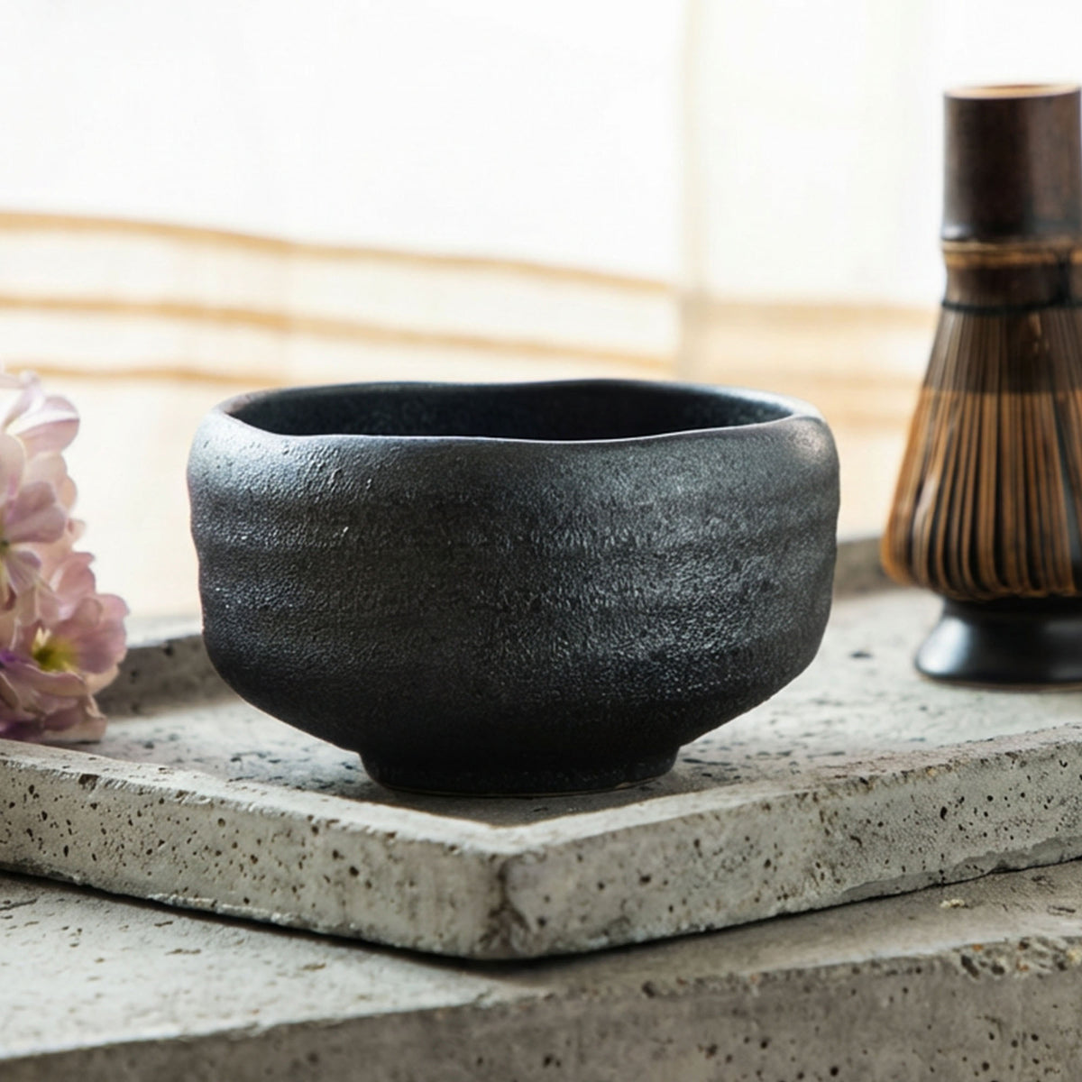 Kasumi Mino-yaki matcha bowl, view 3
