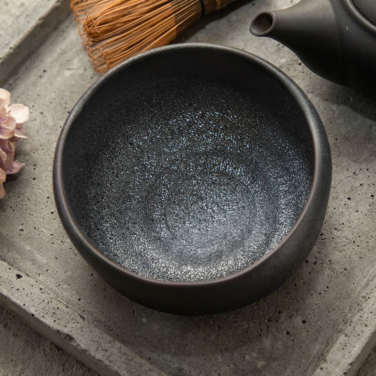 Kasumi Mino-yaki matcha bowl, view 5