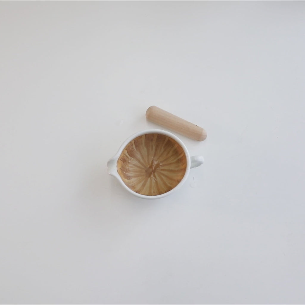 Japanese Suribachi Mortar & Pestle Set - White