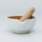 White suribachi mortar and pestle set, view 5