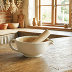 White suribachi mortar and pestle set, view 8